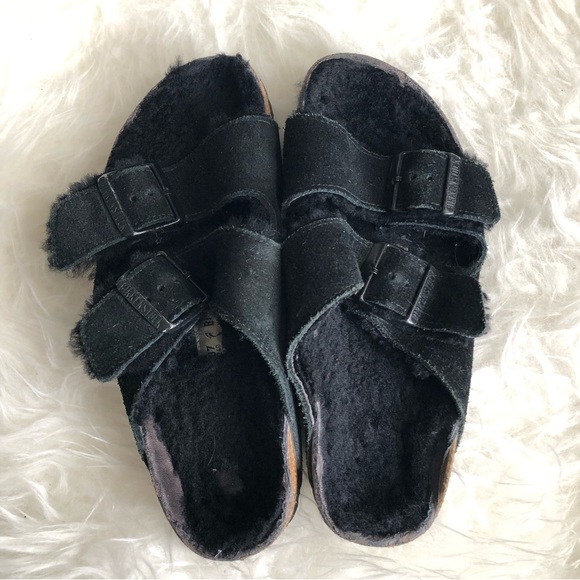 Sherpa Arizona Black Birkenstock - Picture 1 of 6
